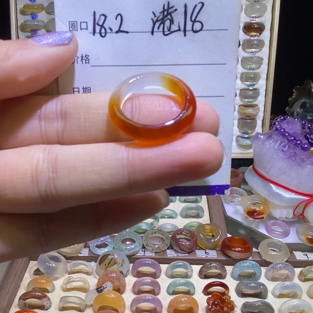 玛瑙/玉髓未镶嵌戒指