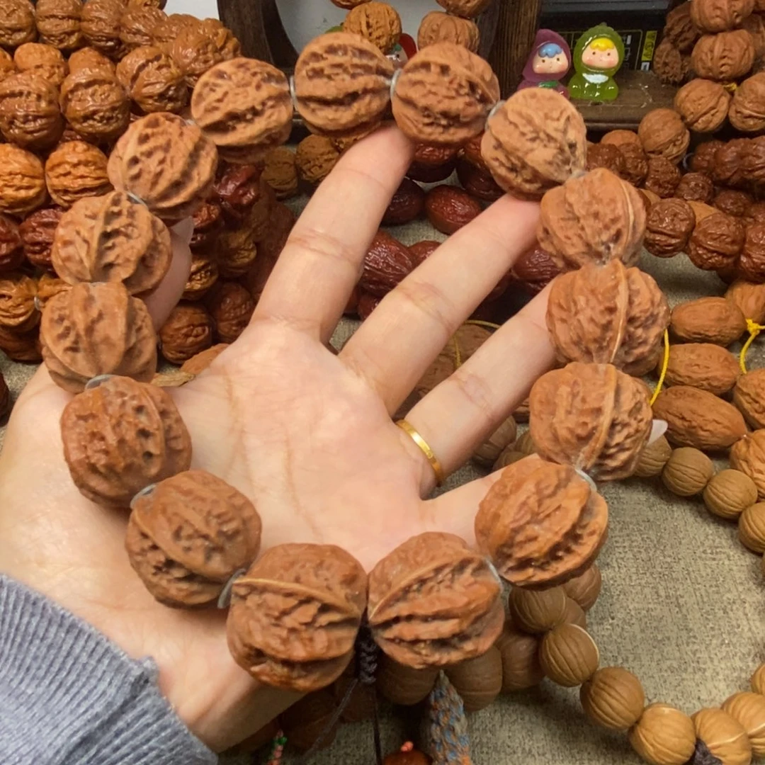 吊坠文玩核桃白茬龙脊手持文玩核桃