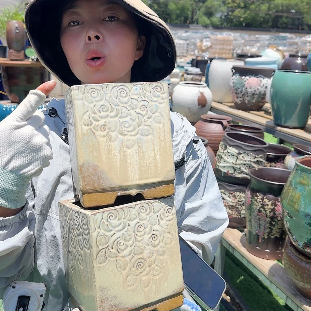 紫砂花盆王嫂花盆0616-115高17口14