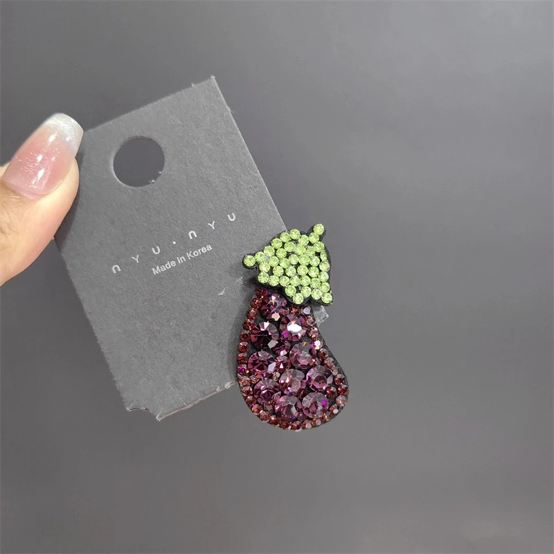 韩国发饰超闪水钻仙人掌水钻发夹高级感气质边夹发卡刘海夹迷你