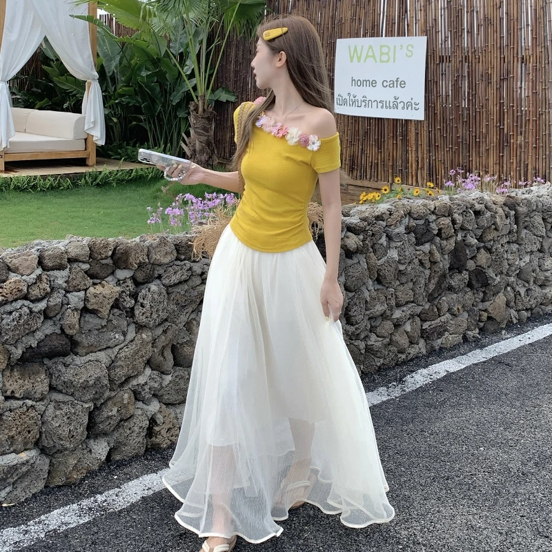 夏季财阀千金女装气质洋气时髦衣服小众两件套裙子网红半身裙套装