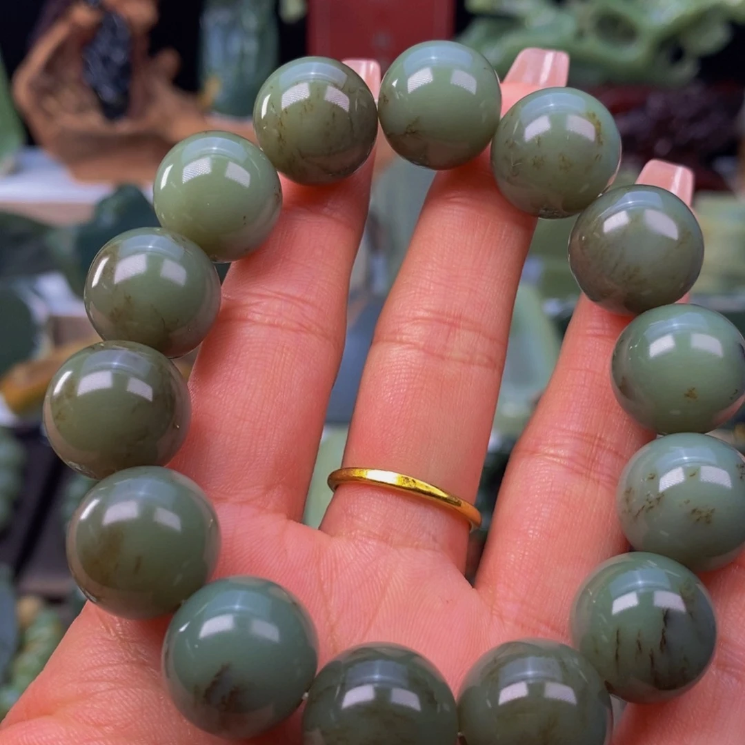 未镶嵌手链岫岩老玉（透闪石质玉）