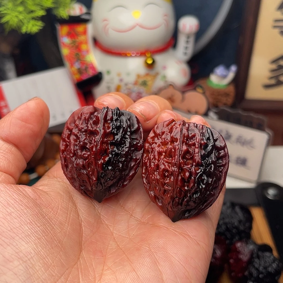 吊坠文玩核桃三彩果
