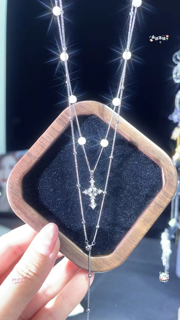 铜合金锆石项链 铜合金毛衣链轻奢百搭款时尚气质 0034