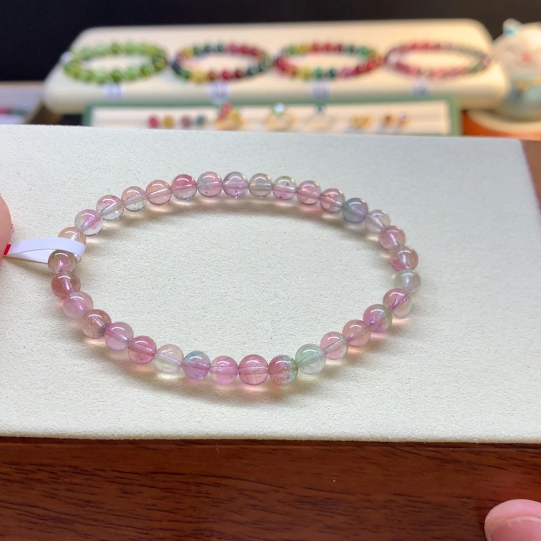 碧玺手链未镶嵌西瓜5.8mm