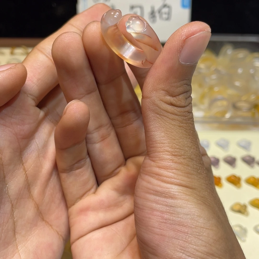 玛瑙/玉髓未镶嵌戒指50号港18