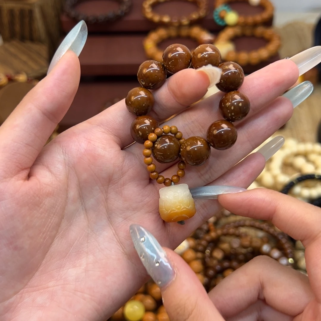 宝***笑吊坠紫金鼠搭配醒狮头