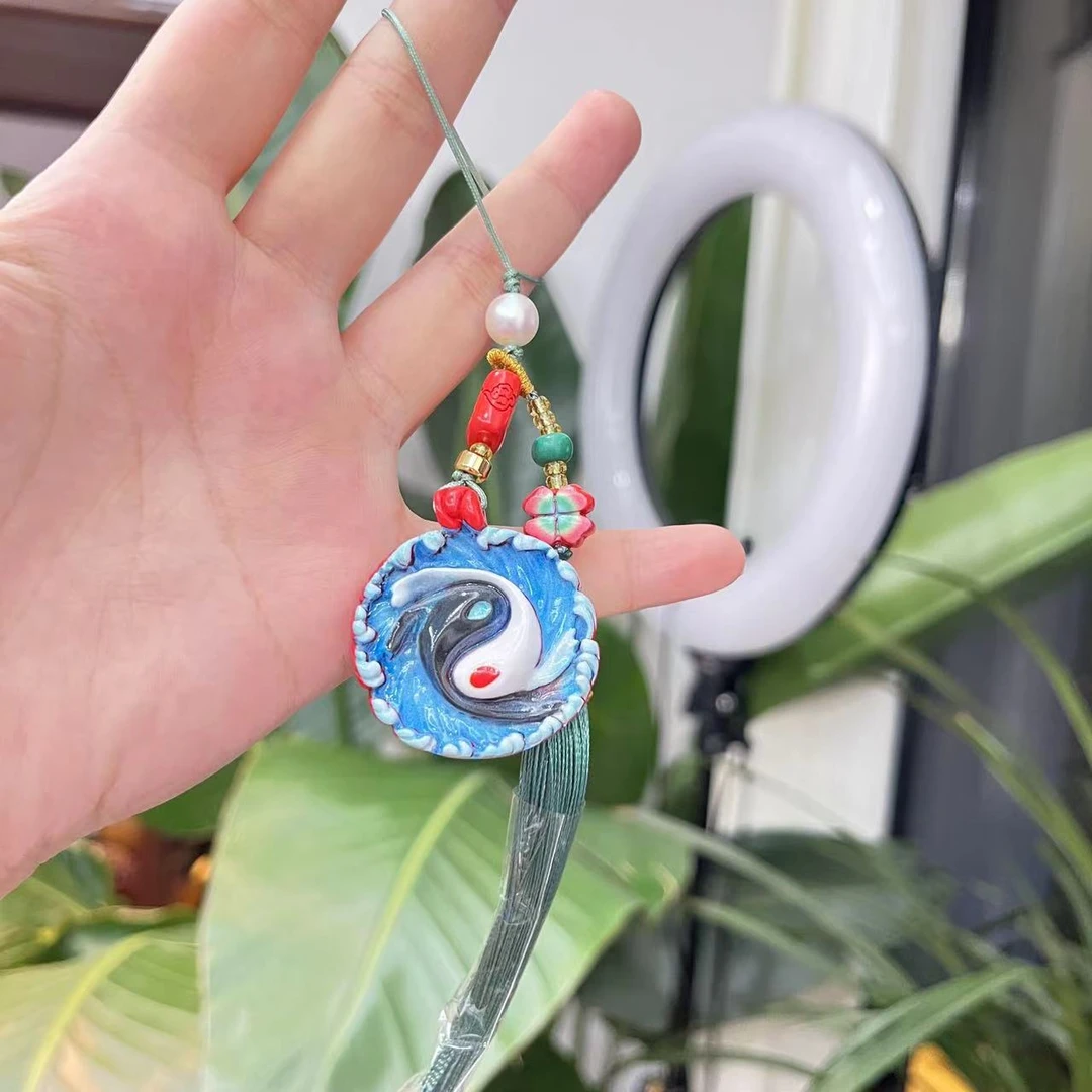 含辰砂工艺品朱砂双鱼挂件-805105