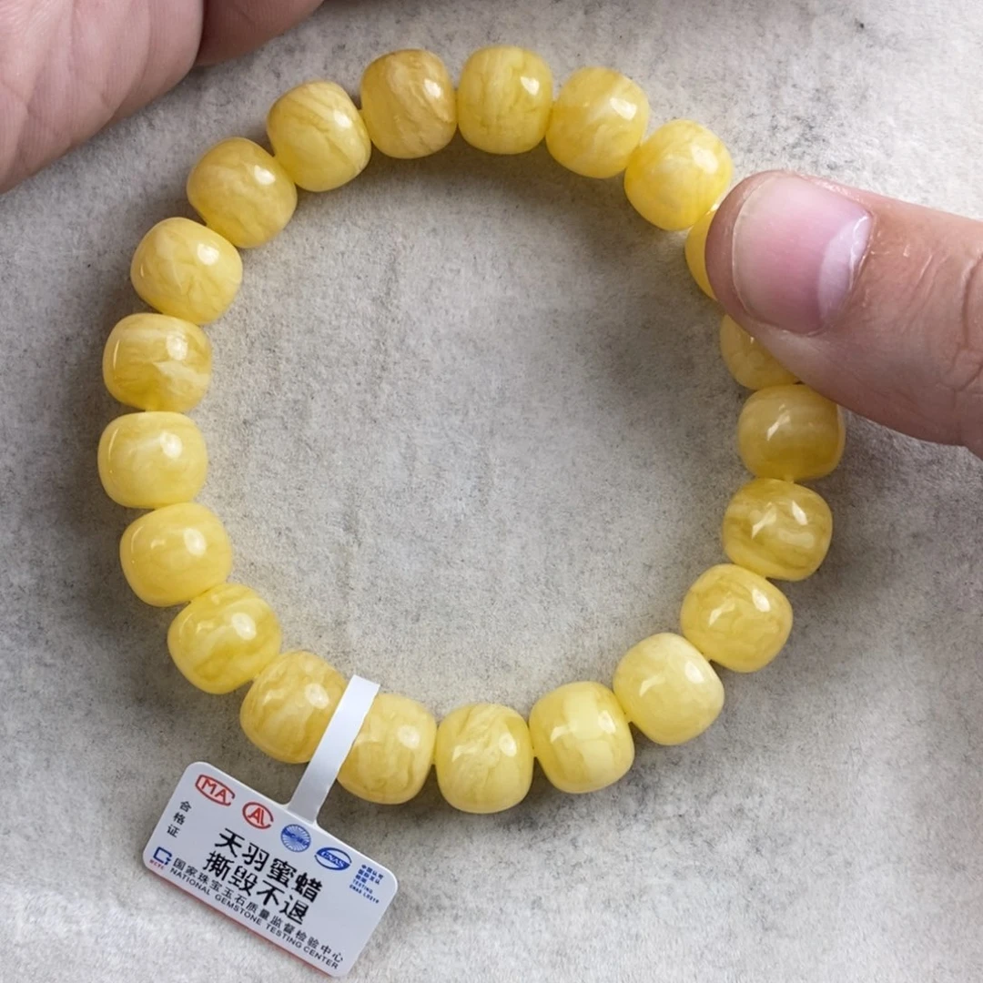 手链琥珀未镶嵌天*蜜蜡