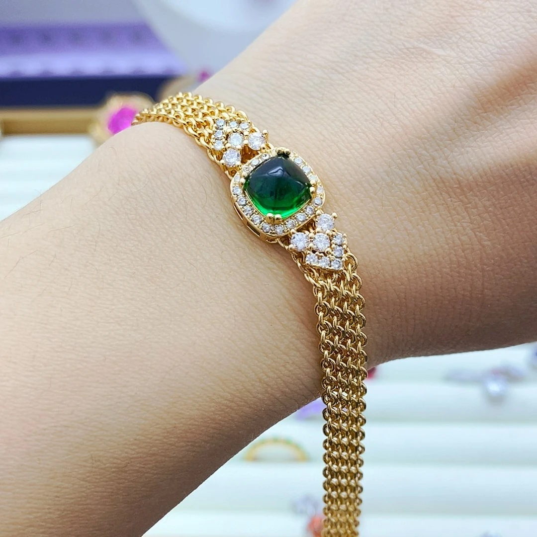 未镶嵌手链祖母绿