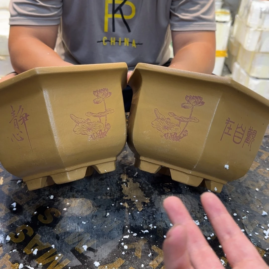 紫砂花盆口径24 21高度14