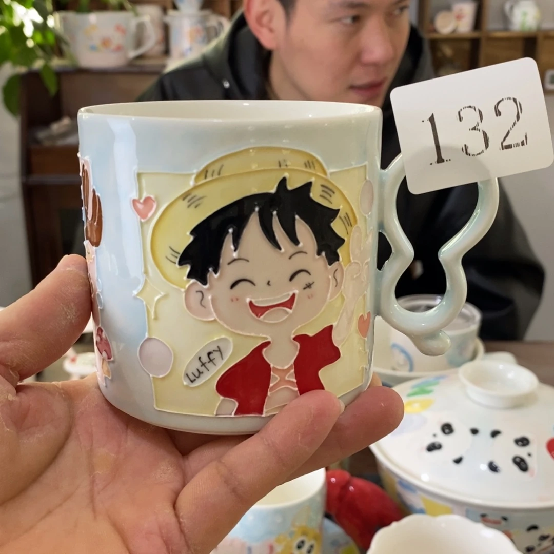瓷片景德镇釉下彩手绘
