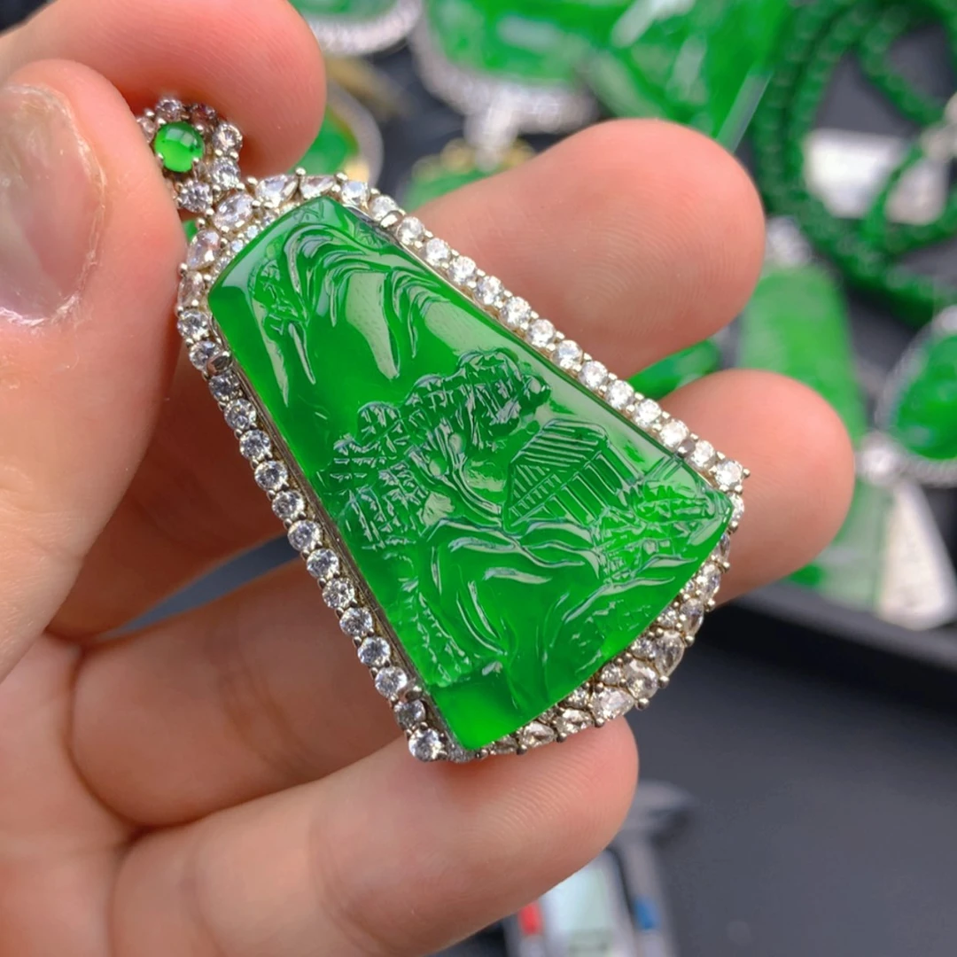 【闪购商品】翡翠颈饰银S925镶嵌11111111