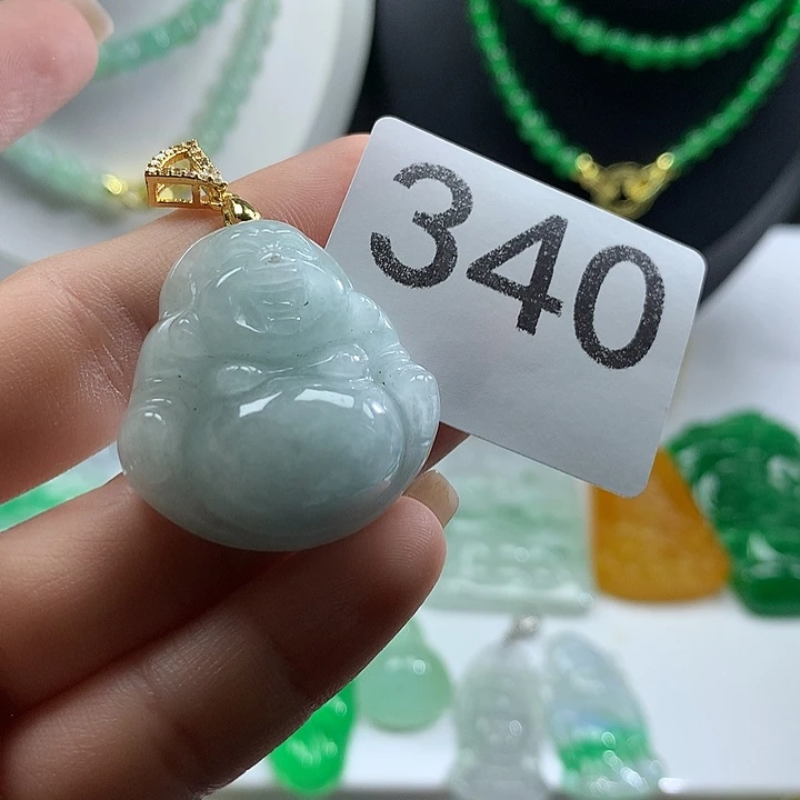翡翠未镶嵌吊坠(赠链)