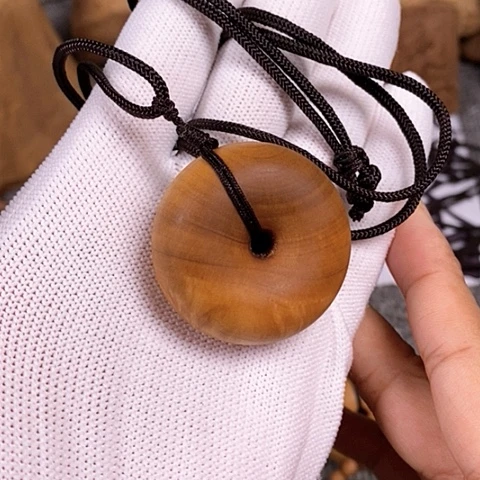 檀香木吊坠老山檀香平安扣3.7/1.7