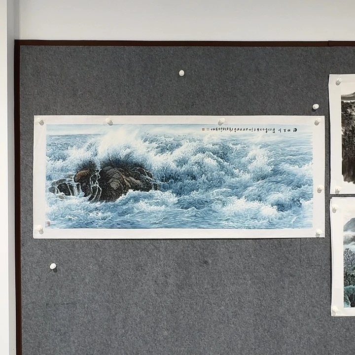 国画海纳百川绘画作品