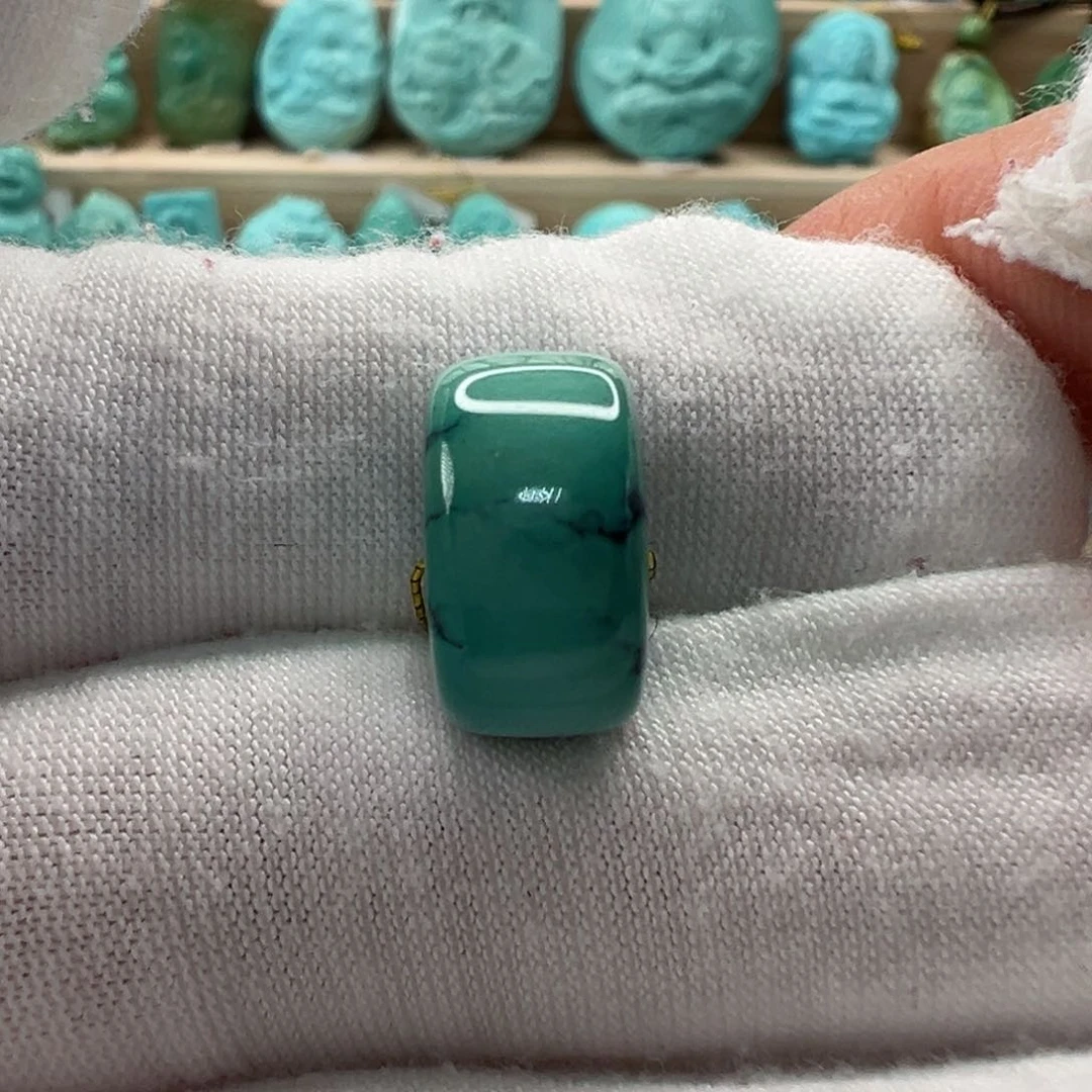 未镶嵌绿松石直切珠14x7.7mm