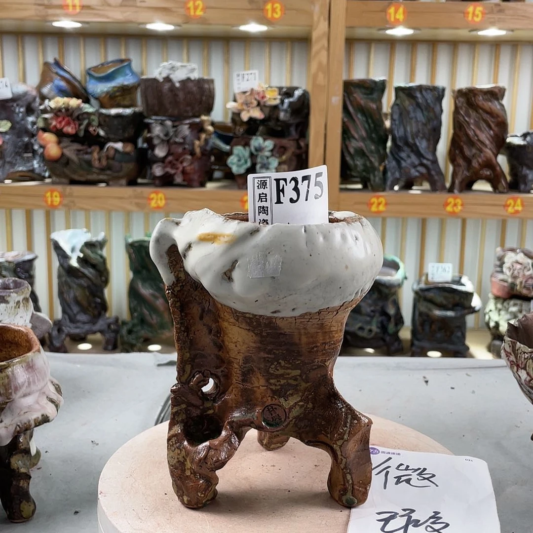 紫砂花盆樱*手工制作默认微瑕375