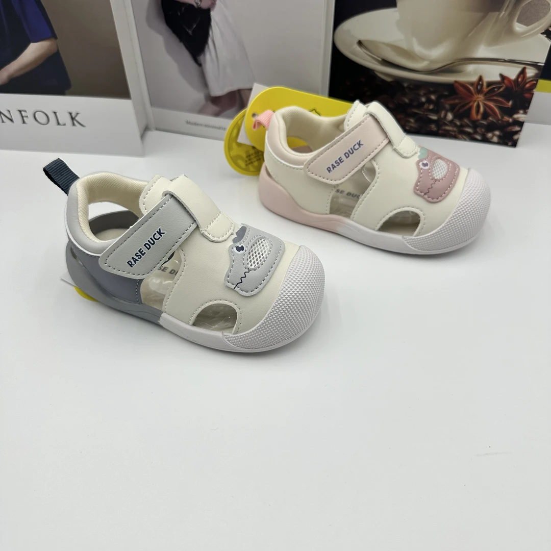 Raseduck2025夏季新款宝宝鞋男童凉鞋防滑软底包头女童学步鞋584