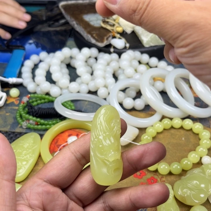 心***马手链未镶嵌和田玉（糖玉）