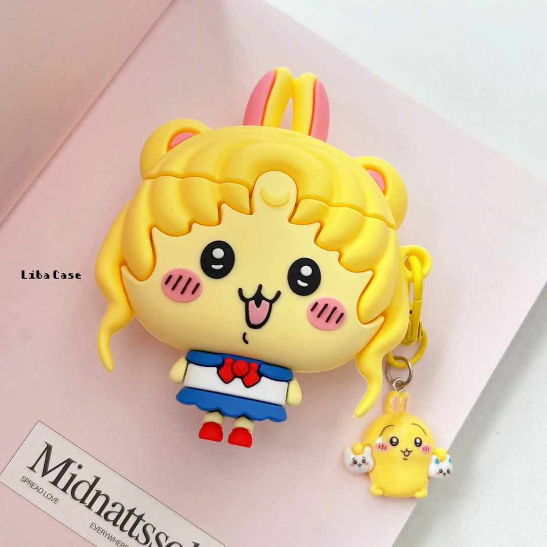 卡通美少女乌萨奇Airpods4耳机保护壳三代新款适用苹果蓝牙耳机套