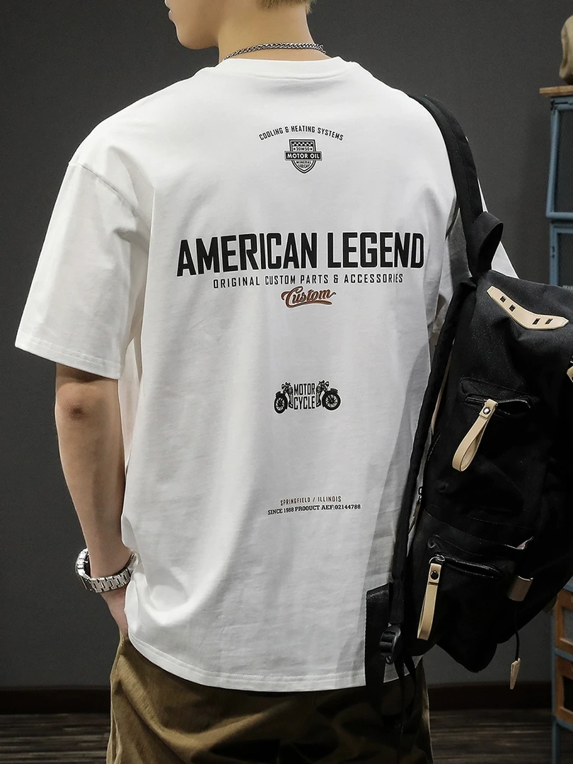 280g重磅纯棉短袖T恤男士百搭休闲夏季半袖日系复古大码宽松潮流