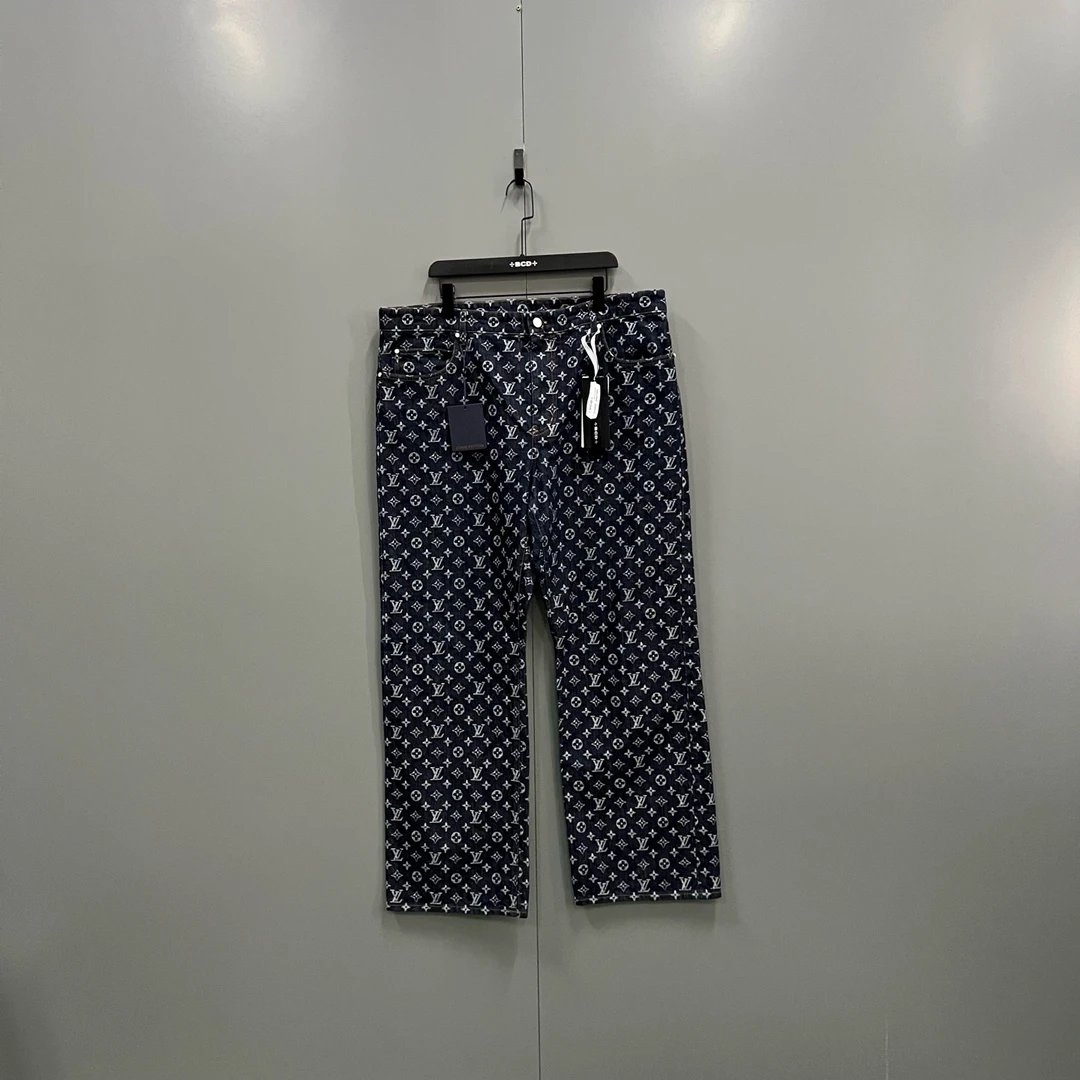 99新 LouisVuitton/路易威登 (ll) 蓝色老花牛仔长裤 40码018093