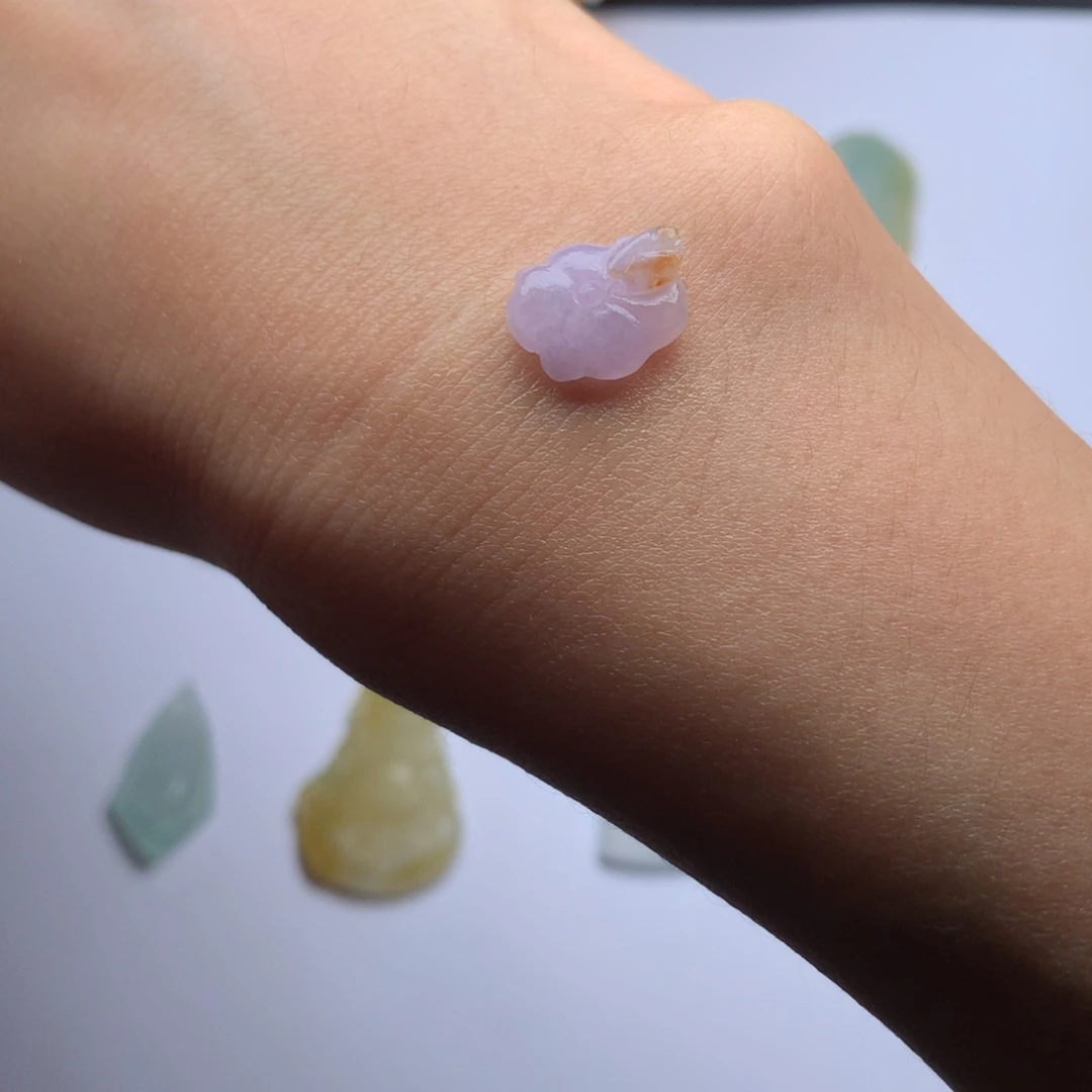 定制翡翠未镶嵌缅甸翡翠A货荷叶