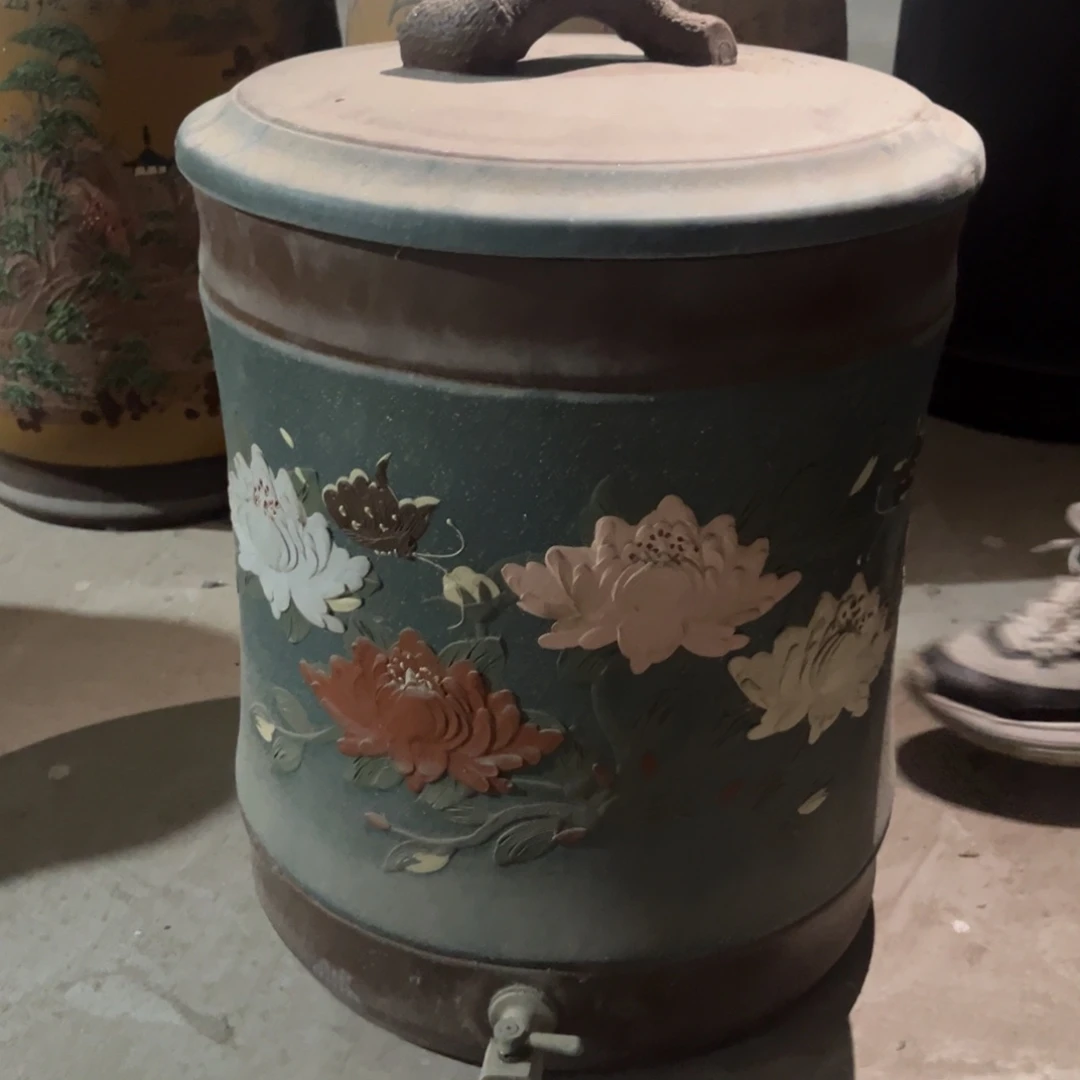 紫砂茶叶罐配底座