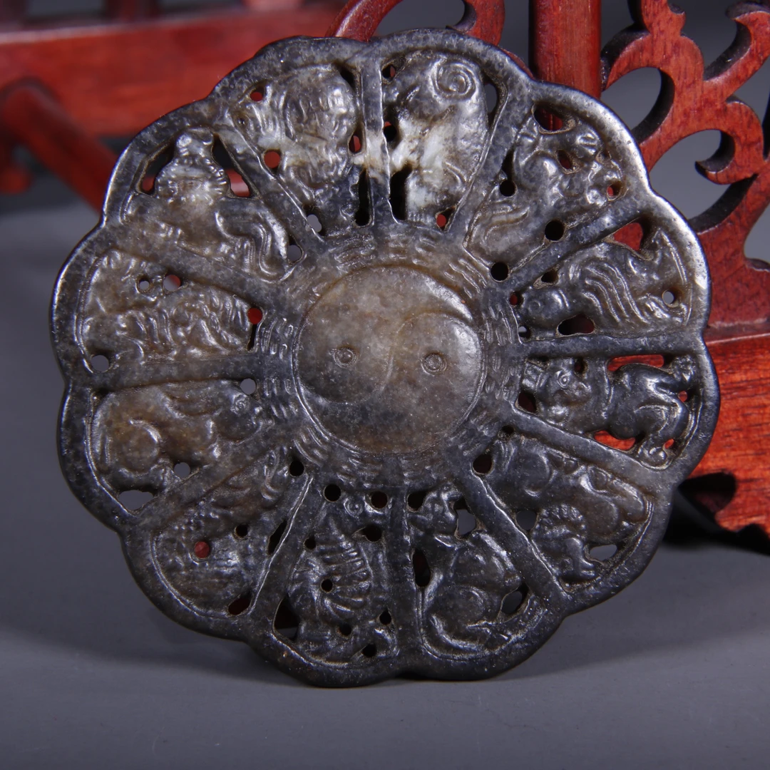 文山居Z和田八卦玉佩 70677