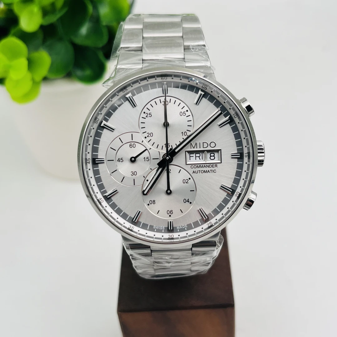 99新 Mido/美度 臻时/指挥官多功能计时瑞士机械男士腕表/7750芯