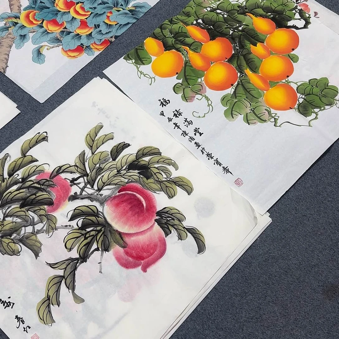 国画&****?尺寸70X70手绘作品 