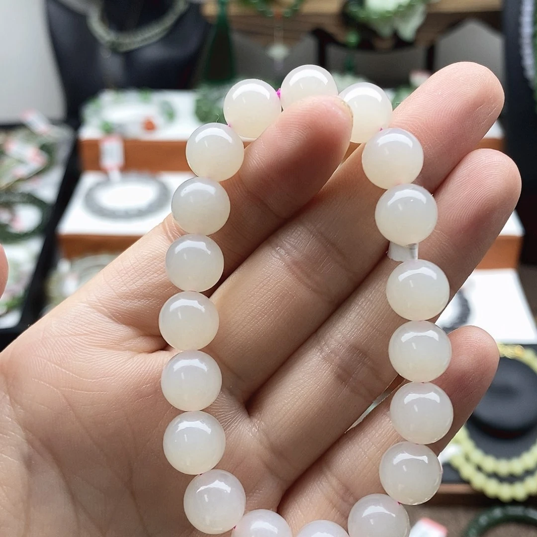 和田玉手串卡10未镶嵌