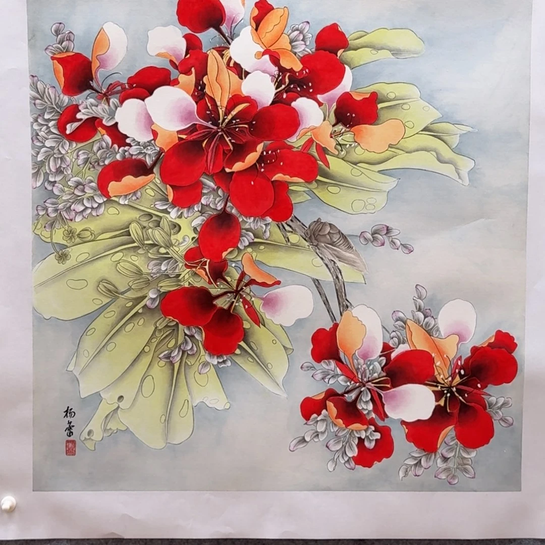 国画四尺斗方作品花鸟