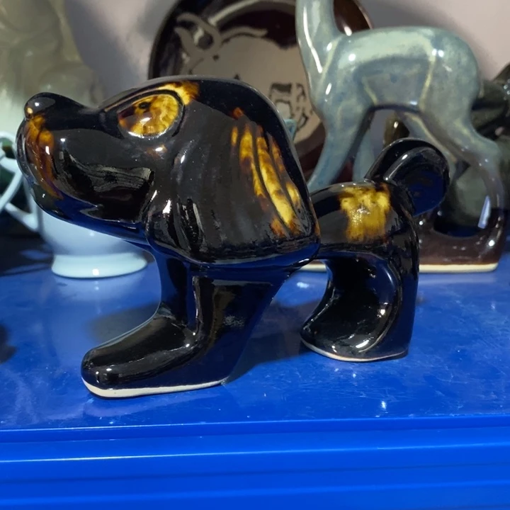 瓷片七厂窑变狗狗旺财摆件