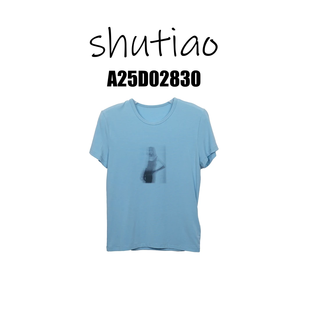 【SHUTIAO】2025夏季：新款小众设计款T恤A25D02830