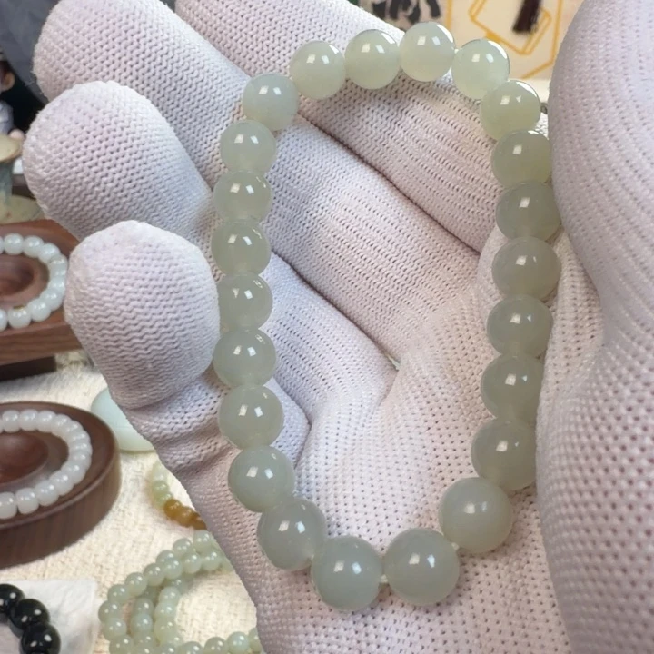 和田玉（白玉）未镶嵌手串且末近矿