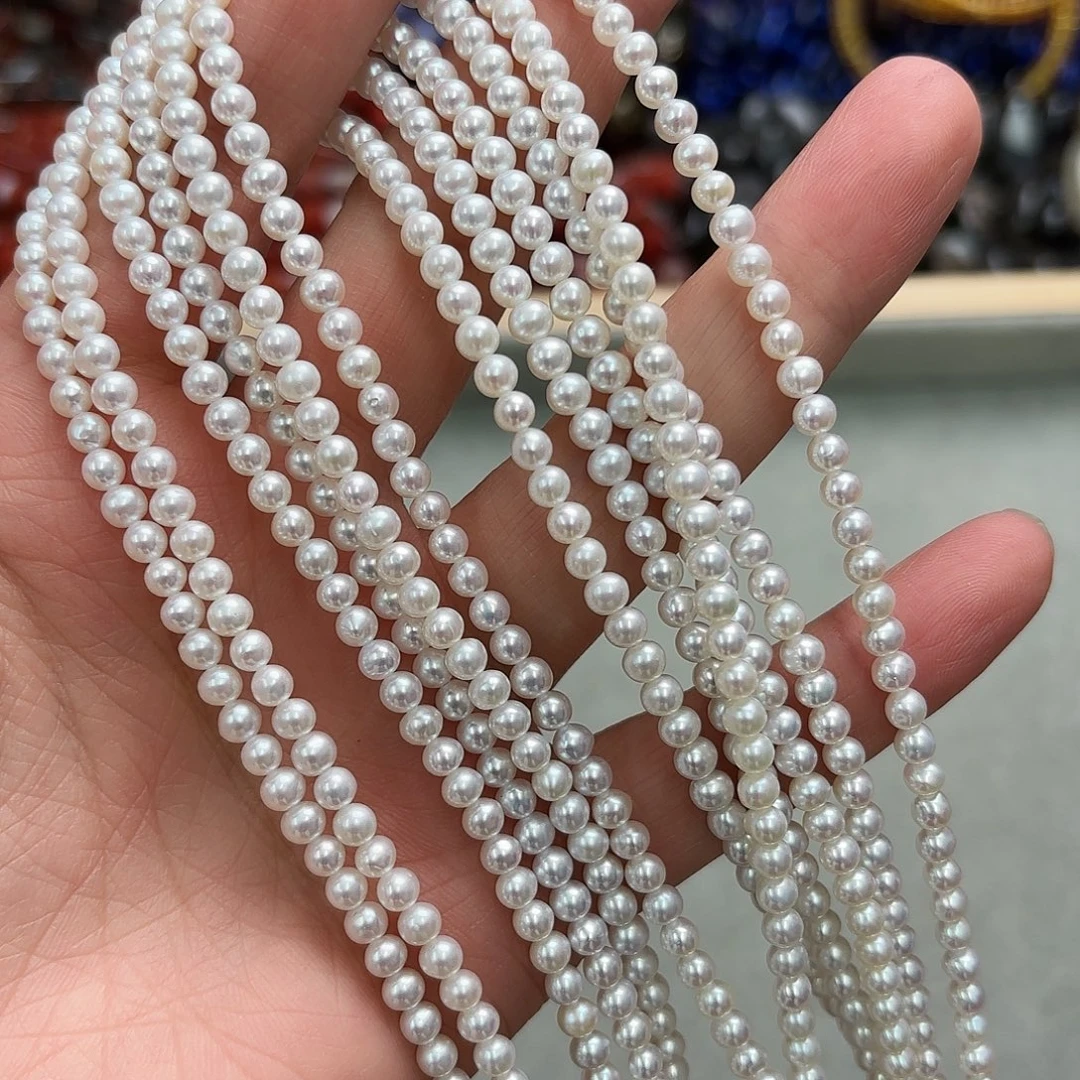 玛瑙/玉髓未镶嵌珠宝半成品卡4珍珠一条