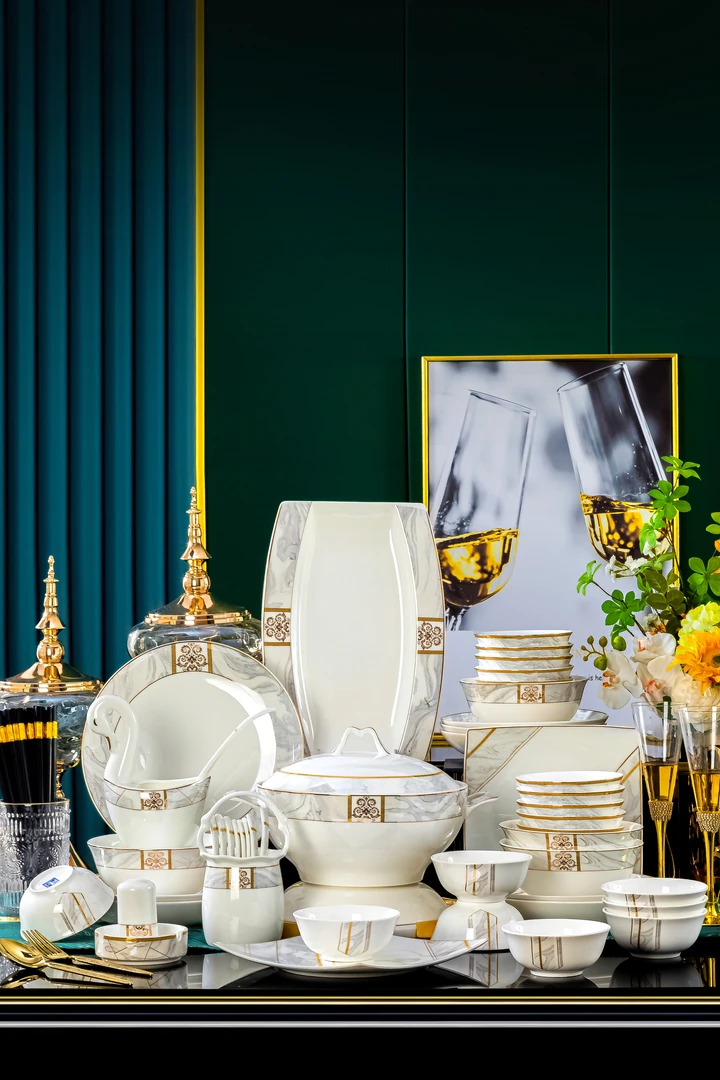 景德镇餐具套装62件佳境乔迁新婚乔迁之喜送礼佳品