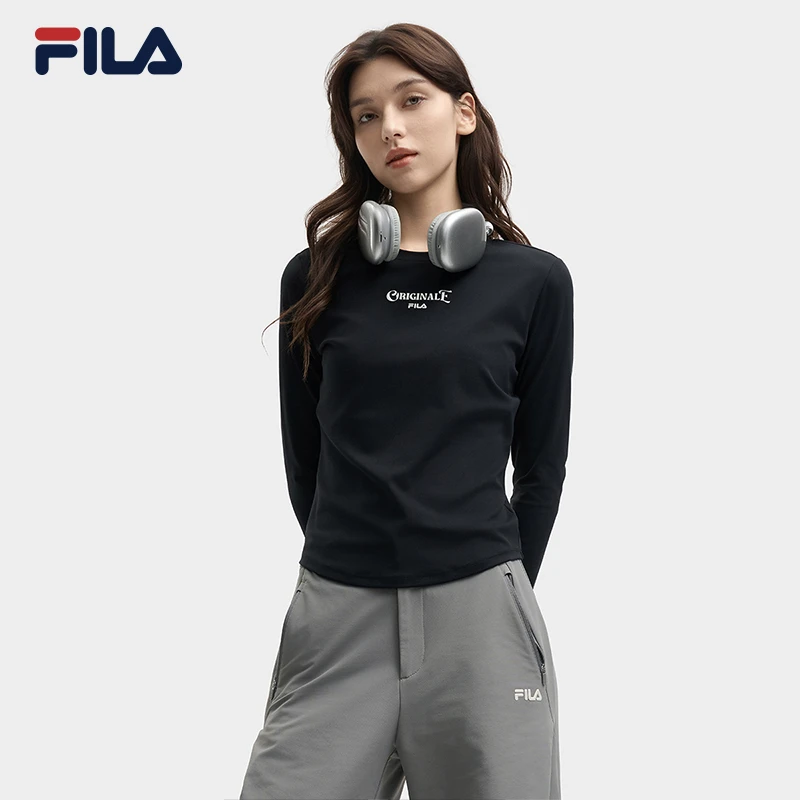 Fila/斐乐2025年早秋女士新款户外复古休闲百搭长衫秋冬穿搭