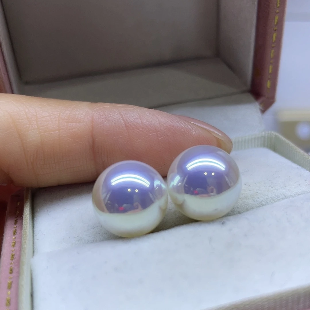 银S925镶嵌耳饰淡水珍珠