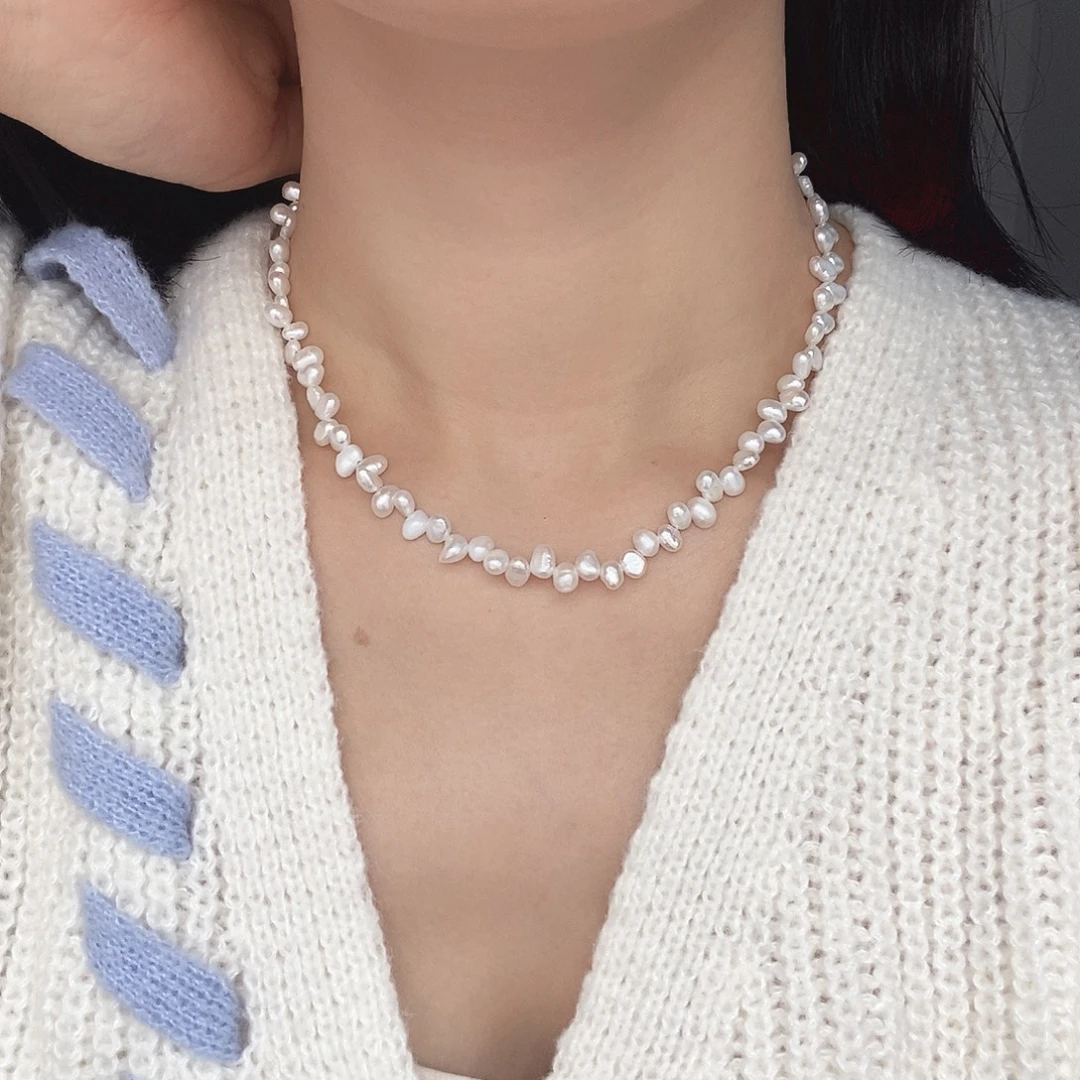 银S925镶嵌耳饰淡水珍珠