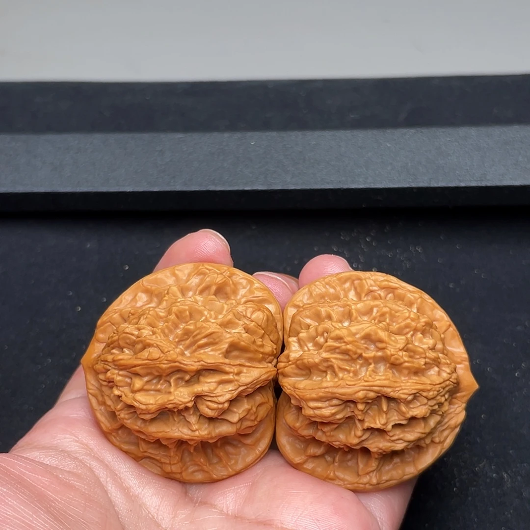 把件猴头核桃44.5×41精修打底狮虎兽XM3285