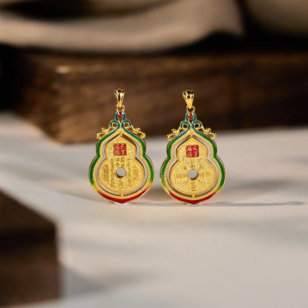 925银银制品 【歪歪】S925山鬼花钱葫芦吊坠（多样性发一）XB-H8674