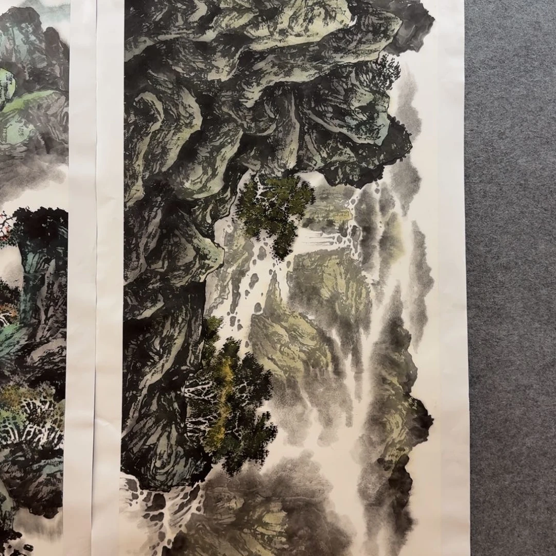 国画四尺作品山水画