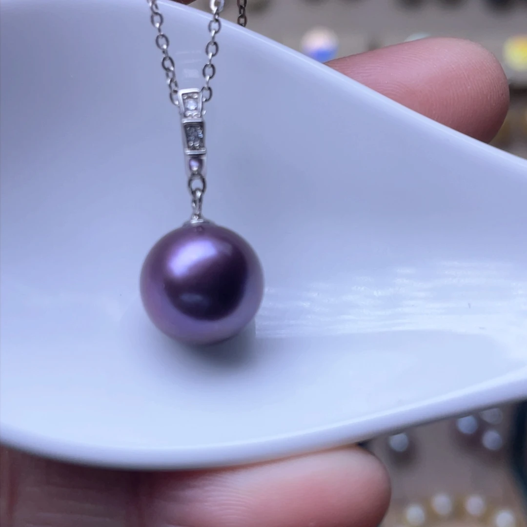 淡水珍珠吊坠银S925镶嵌