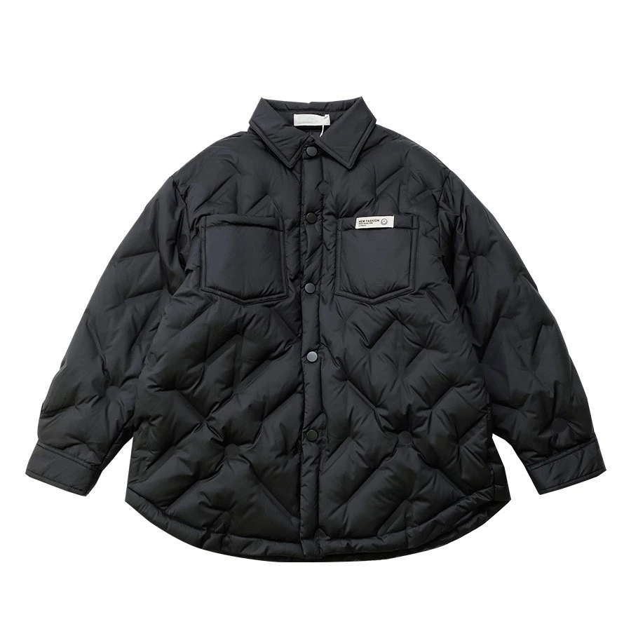 Y5909男童轻薄羽绒服白鸭绒内胆儿童洋气衬衫外套