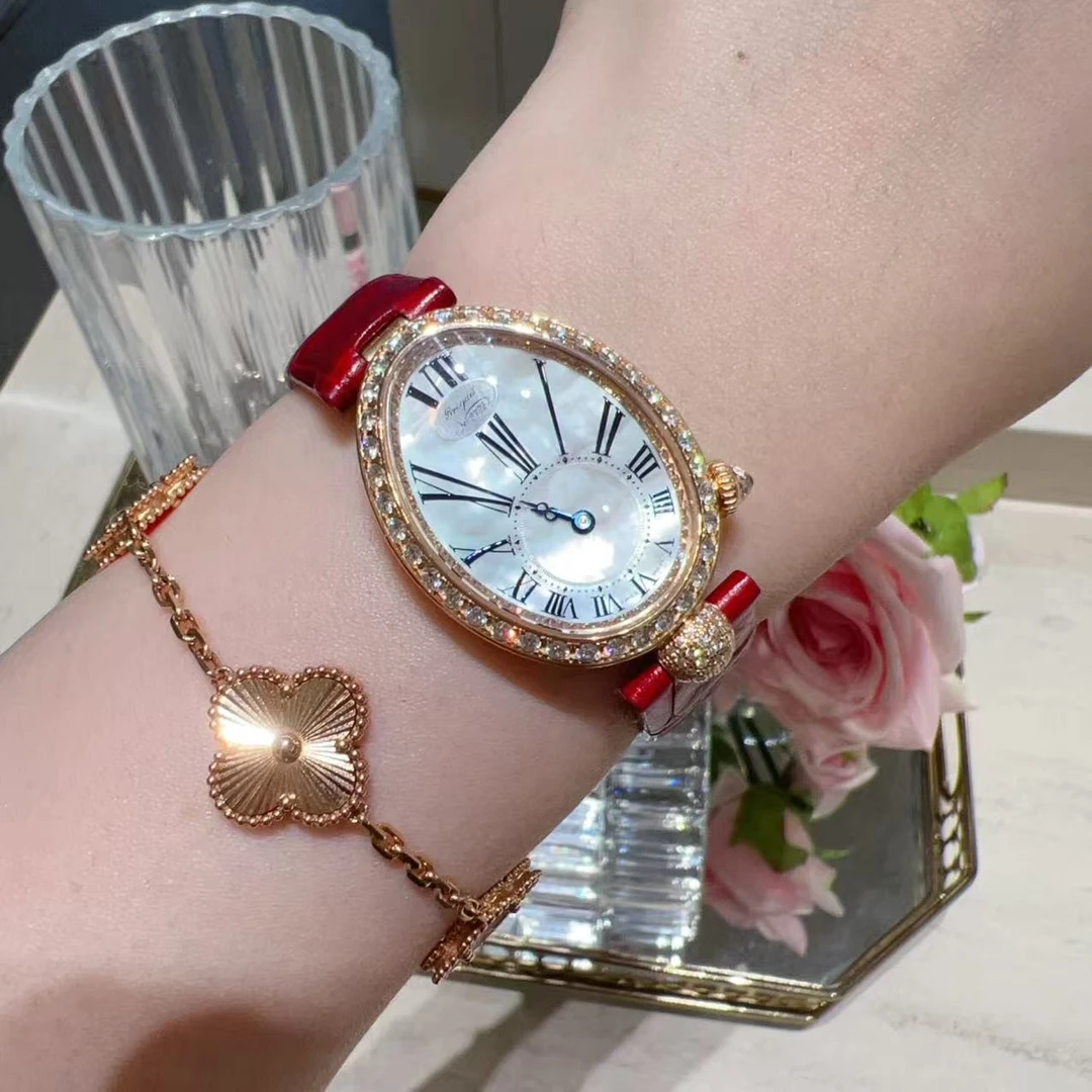 99新 BREGUET/宝玑 8928王后白贝自动33*24.95盘22年证