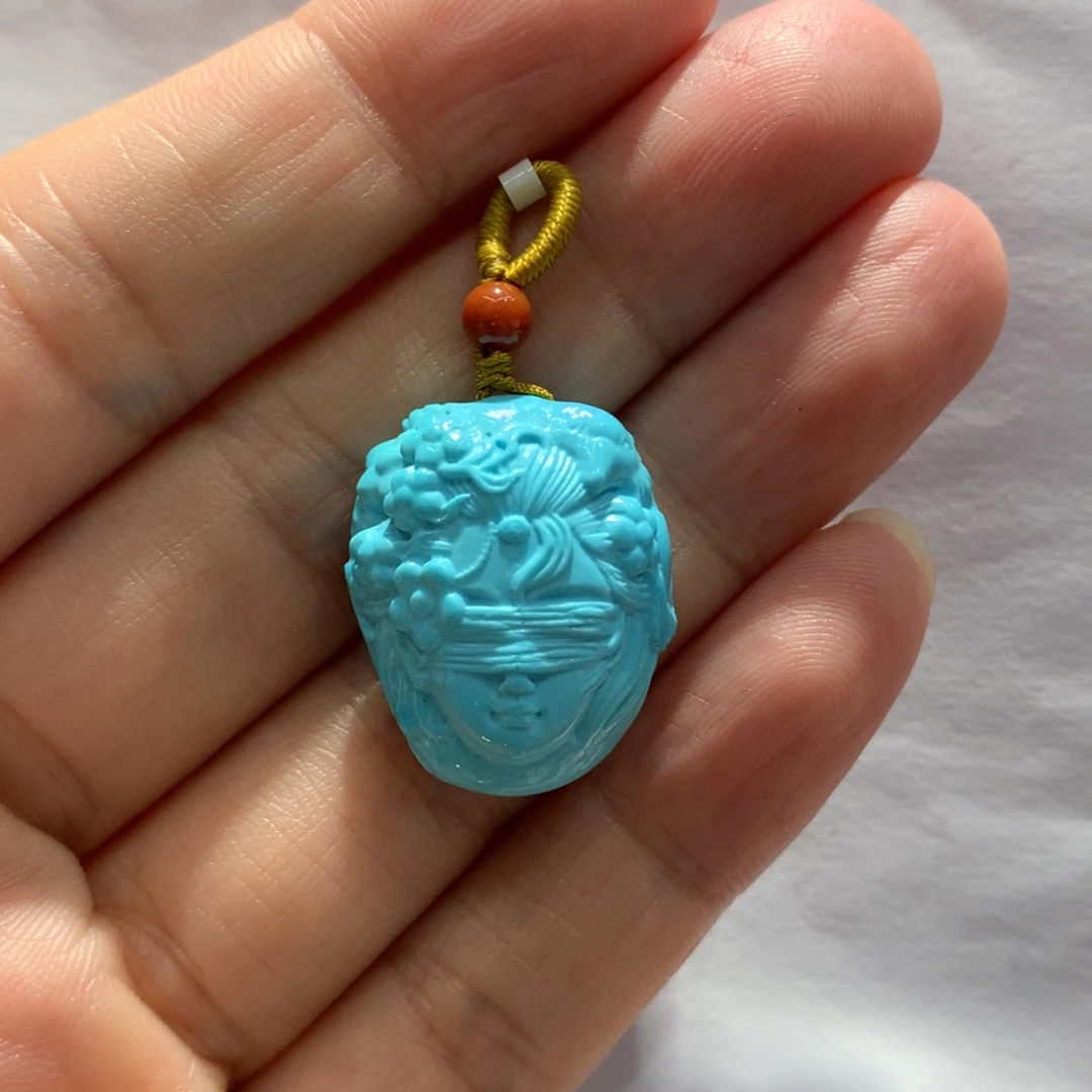 绿松石未镶嵌吊坠