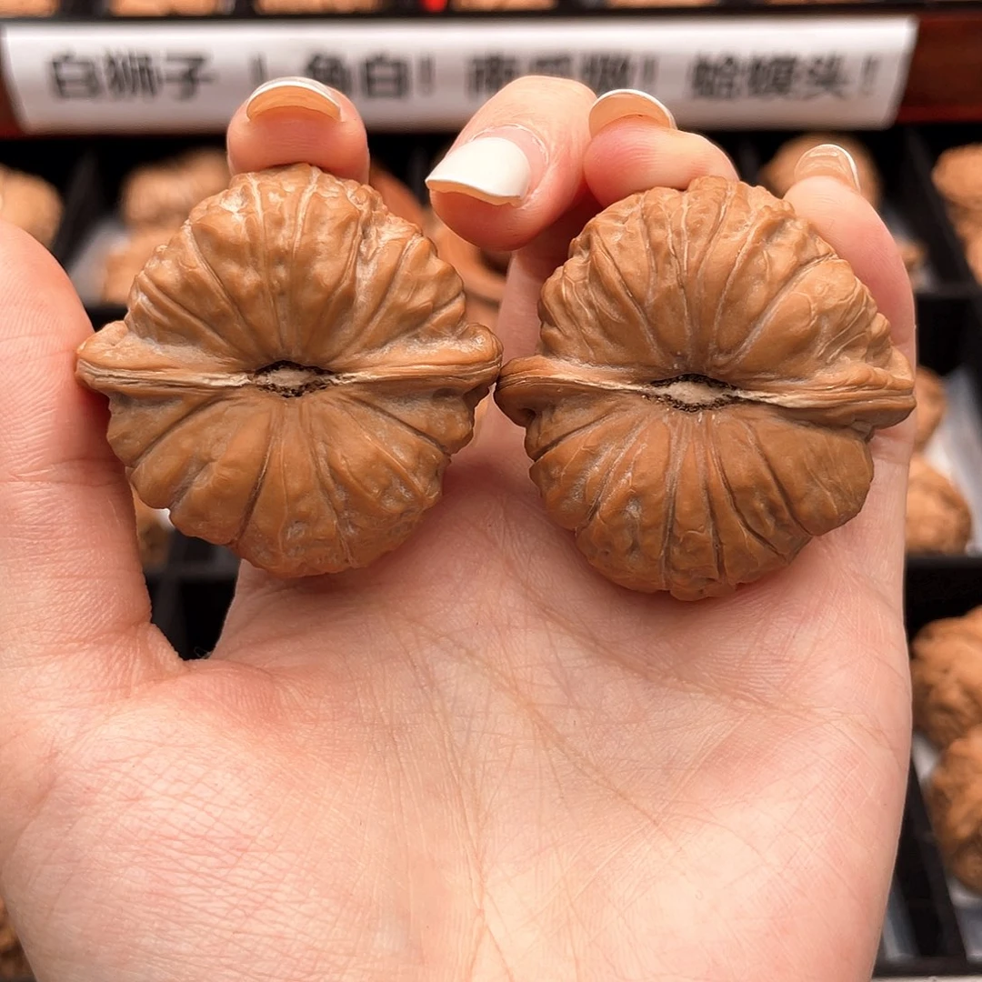 把件文玩核桃忠**山43尺圆瓜对歪肩膀边肚同尺A级4313